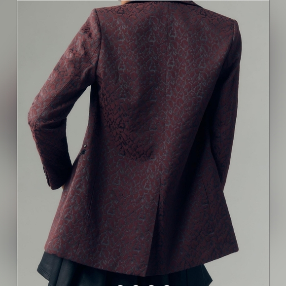 Scotch & Soda Jacquard Leopard Print Blazer Size Small - Picture 2 of 13